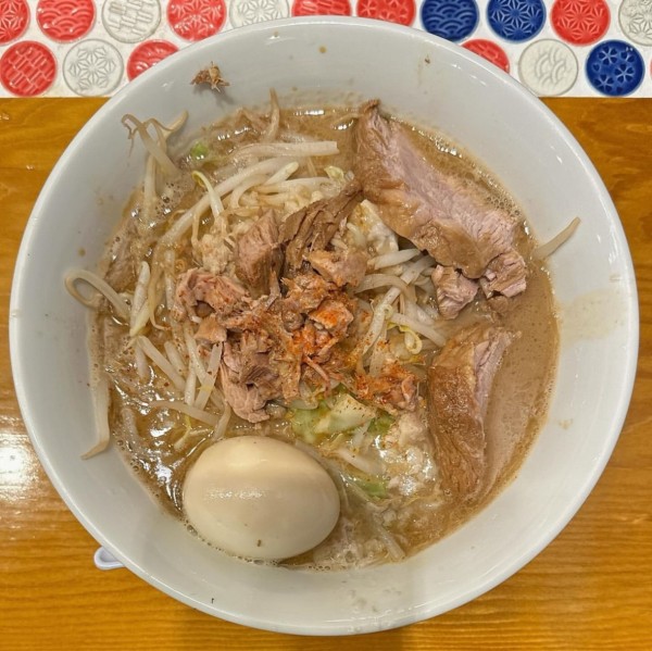 「豚骨煮干し100g（味玉付）」@中華そば にぼが屋の写真