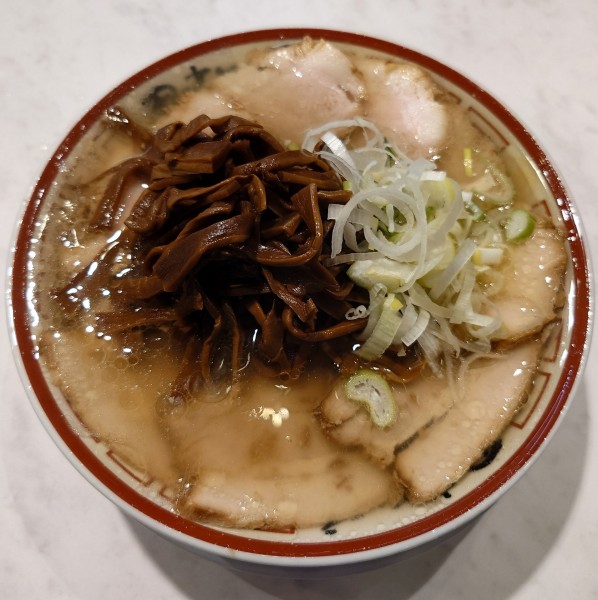 「肉そば+メンマ(1350円)」@中華そば専門 田中そば店 大宮別所店の写真