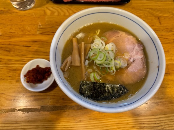 「辛味らーめん(辛味別皿)1050円」@麺屋はし本の写真