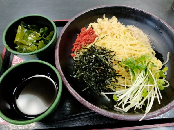 「ざる中華＋三陸産ワカメ」@ゆで太郎 松戸本町店の写真