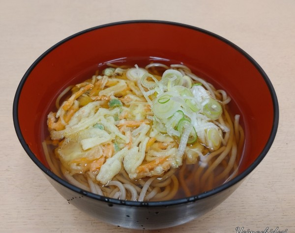 「かき揚げ天そば（530円）」@立ちそば処 鷹 福島の写真