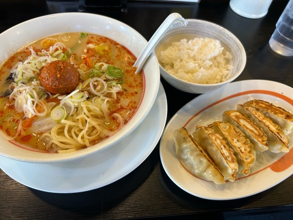 「【期間限定】担々麺餃子ライスセット990円」@幸楽苑 水戸50号バイパス店の写真
