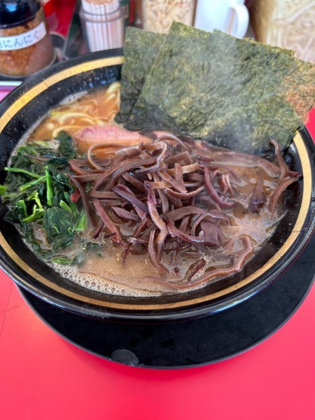 「ラーメン＋キクラゲ」@家系ラーメン 熊田家の写真