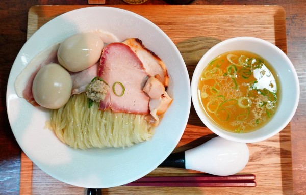 「特製しじみ昆布水つけ麺（塩）＋瓶ビール（小瓶）」@中華蕎麦 仁香の写真