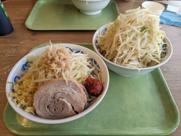 「らーめん（野菜トリプル＋RED）」@ジャンクガレッジ 太田店の写真