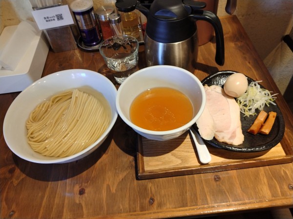 「つけ麺(200g)カキ油¥1200+味玉¥150-」@麺屋鈴春の写真