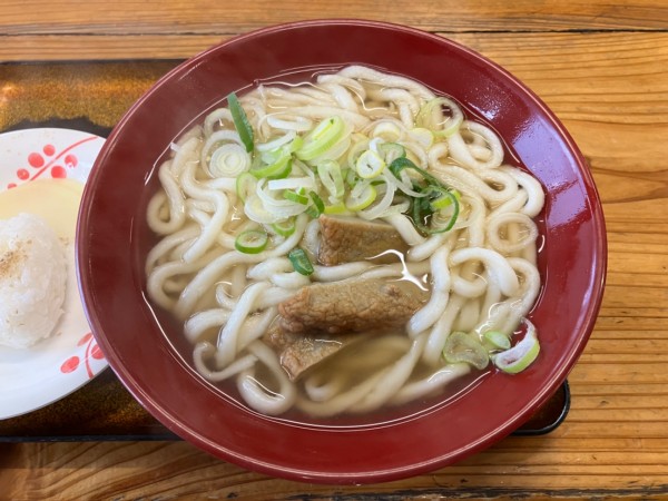 「じゃこ天ぷらうどん」@おくのうどん店の写真