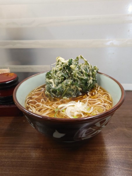 「春菊天そば」@船堀そば 文殊の写真