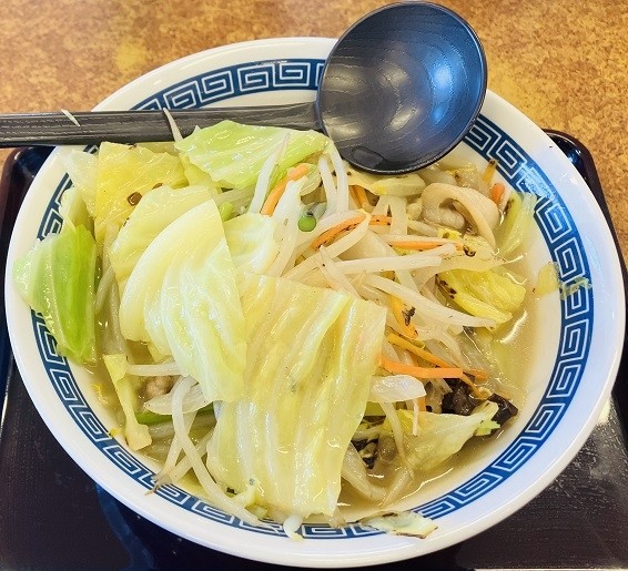 「野菜たっぷりタンメン(大盛り)」@山田うどん 下赤坂店の写真