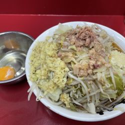 小ラーメン豚2枚　しょうが　生卵
