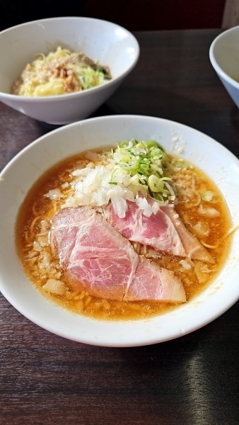 「背脂煮干しラーメン＋和え玉」@麺屋 結の写真