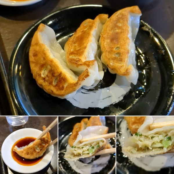 「餃子セット(3個)　360円」@らあめん花月嵐 浅草橋店の写真