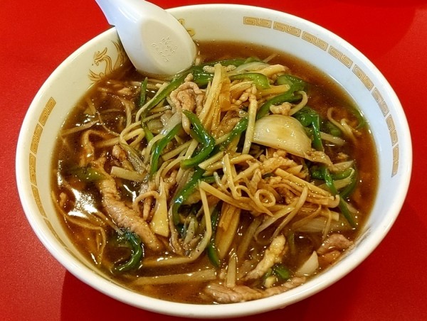 「肉そば(スープあり)」@桃花園の写真