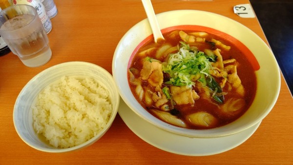 「和風カレーラーメン+ライス」@幸楽苑 若柴店の写真