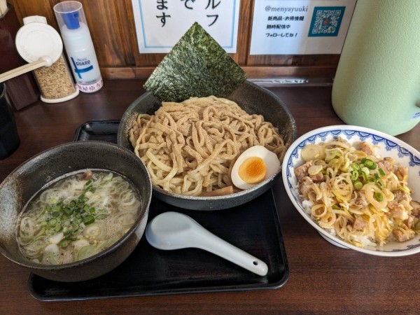 「塩つけ麺 中 ネギチャーシュー丼」@麺屋 ゆうきの写真