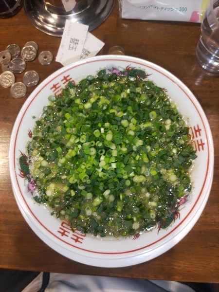 「豚骨ラーメン(ﾊﾞﾘｶﾀ)+ネギ×2+替玉2回  キクラゲ抜き」@ラーメン池田の写真