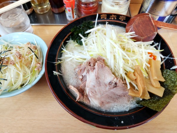 「定番(塩)+ネギ+ネギ丼」@ラーメン青木亭 戸田店の写真