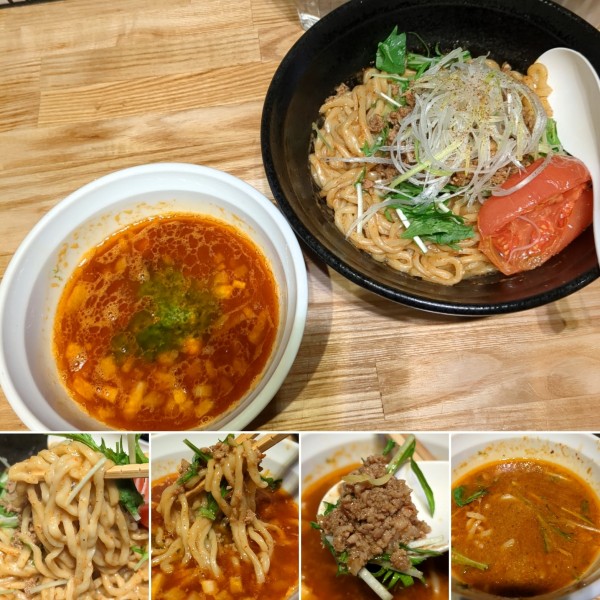「担々海老トマトつけ麺(8周年記念限定)　1400円」@らーめん 改の写真