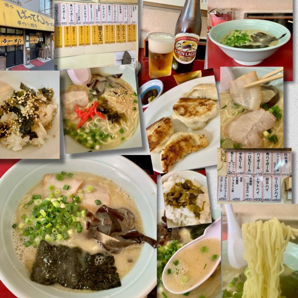 「餃子&ビール＆高菜&小ライス＆ラーメン」@博多ばってんラーメンの写真