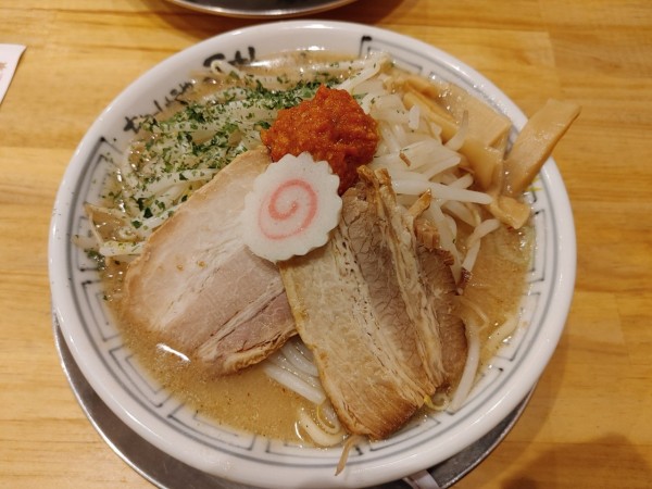 「辛子味噌もやしラーメン」@ちゃーしゅうや武蔵 エアポートウォーク名古屋店の写真