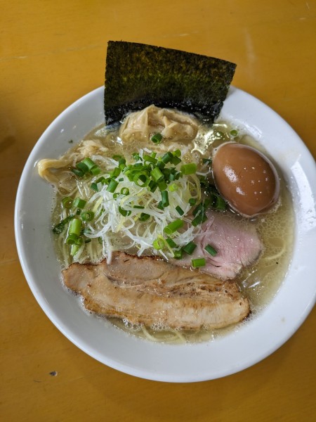 「塩ラーメン➕チャーシュー丼」@麺屋 扇 SENの写真