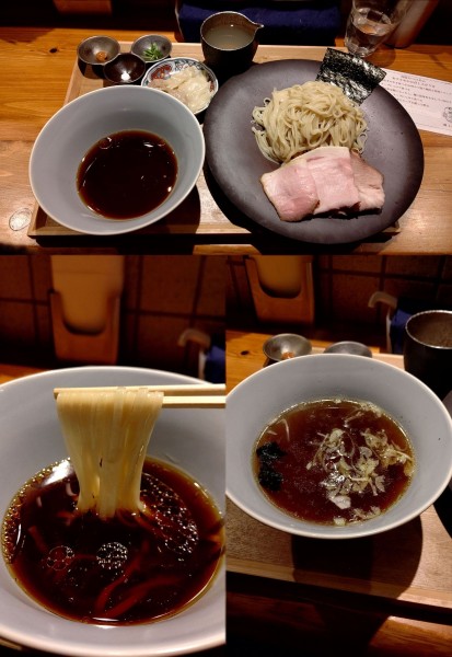 「つけめん+スープ割+ワンタン(¥1600+100+250)」@麺 ふじさきの写真