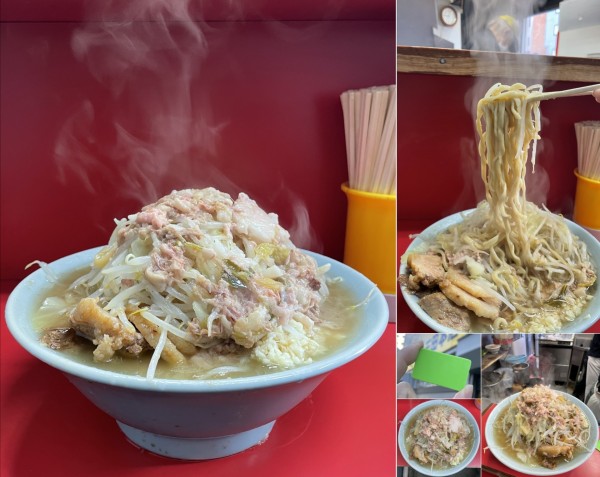 「ぶた入り大ラーメン 750円（ニンニク・アブラ）」@ラーメン二郎 三田本店の写真