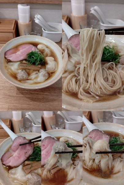 「『肉と海老ワンタン麺 黒+大盛(¥1200+100)』」@DURAMENTEIの写真