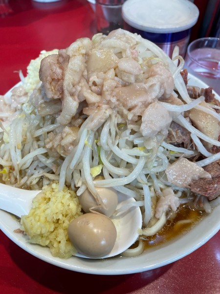 「小ラーメン 豚増し 生姜半分 ヤサイニンニクアブラ」@ラーメン二郎 西台駅前店の写真