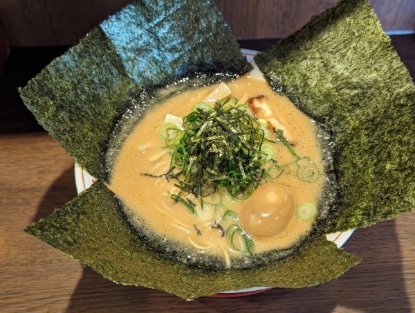 「のりそば細麺麺やわ」@中華そば 花京 天六店の写真