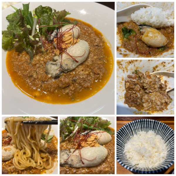 「【限定】牡蠣のミートソースまぜそば1350円ライス100円」@寿製麺よしかわ 川越店の写真