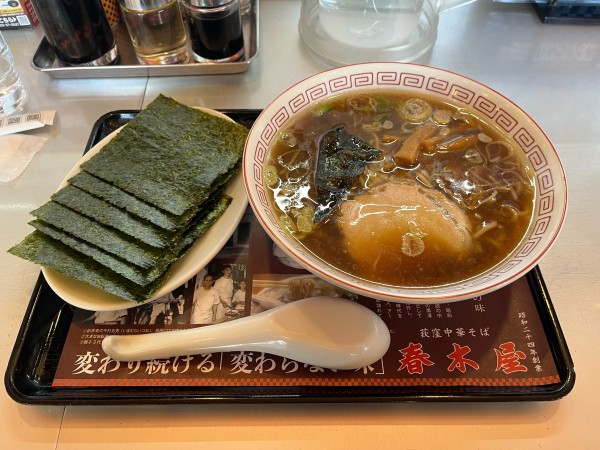 「【期間限定】荻窪中華そば 春木屋 900円＋海苔6枚(クーポン)」@らあめん花月嵐 西原町店の写真