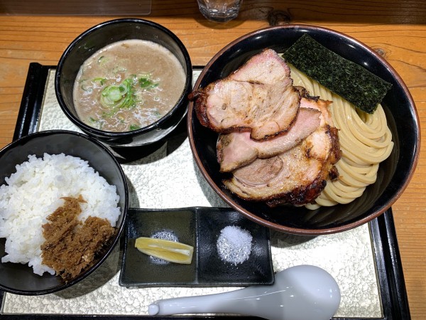 「国産チャーシューつけ蕎麦　半ライス」@中華蕎麦 ひら井の写真