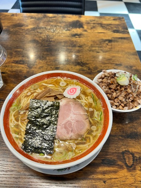 「中華そば大盛りと肉めし(小)」@Miya De La Soulの写真