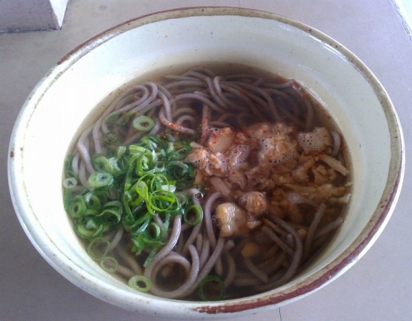 「かしわそば(420円)」@中央軒 1番・2番ホームの写真