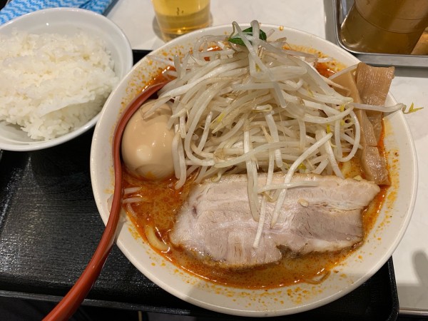 「味玉辛味噌ラーメン」@味噌麺処 花道庵 東京ラーメンストリート店の写真