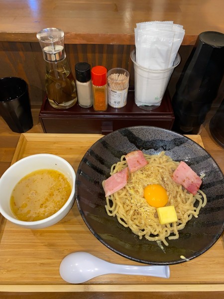「極濃鶏白湯のカルボつけ麺¥1,650円(限定)」@らぁめん 麺彩家の写真