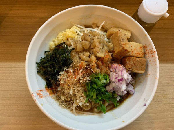 「極太手揉み背脂そば」@中華そば 麦の星の写真