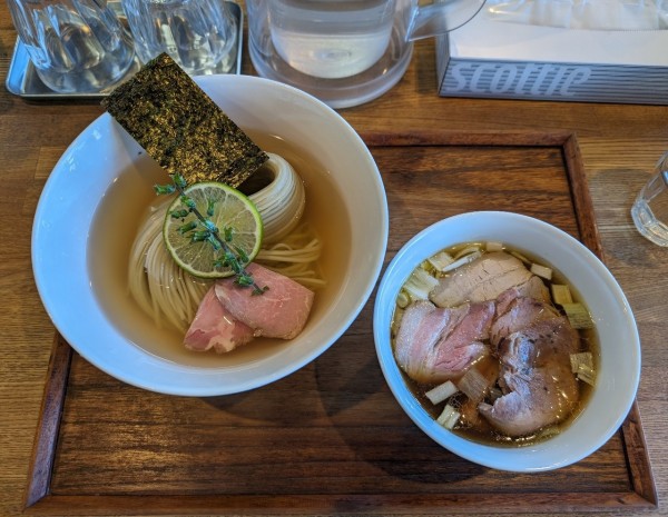 「昆布水つけめん 醤油 大」@YOKOKURA STOREHOUSEの写真