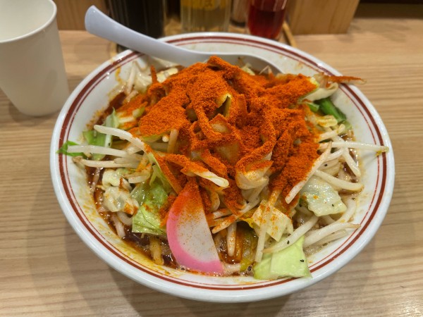 「辛激タンメン　辛さ4」@東京タンメン トナリ 西葛西店の写真