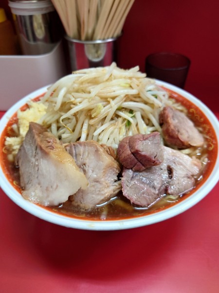「大豚麺増し  野菜  ニンニク  カラメ」@ラーメン二郎 上野毛店の写真