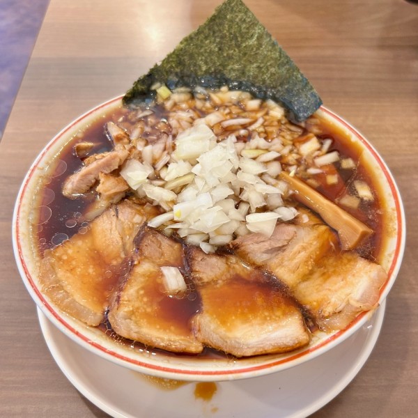 チャーシューメン(乾麺・玉ねぎトッピング:1200円)