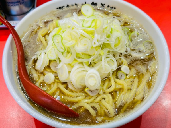 「かけ中華そば(大) 790円 ネギ増量 150円」@駅ラーメン 深だし中華そばの写真