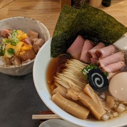 特製鯵煮干しそば+旨玉チャーシュー丼