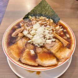 チャーシューメン（乾麺・玉ねぎトッピング：1200円）