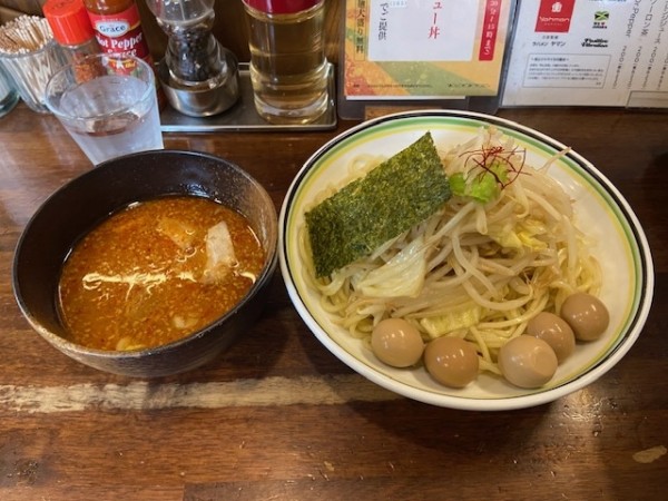 「味噌つけめん（大盛）＋フツカラ＋にんにく＋うずら味玉」@ラハメン ヤマンの写真