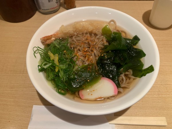 「海老天そば 600円」@立ち食い蕎麦 あずさの写真