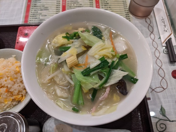 「野菜タンメンセット：850円」@中華料理 上海の家の写真