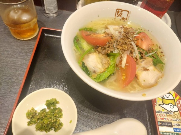 「青唐うま塩ラーメン」@喜多方ラーメン 坂内 調布店の写真