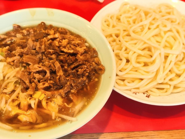 「チャシューやさいつけそば（中盛）」@丸長 目白店の写真